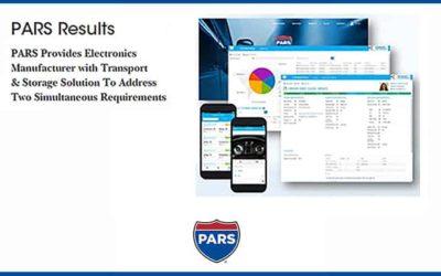 PARS Provides Electronics Manufacturer with Transport & Storage Solution To Address Two Simultaneous Requirements